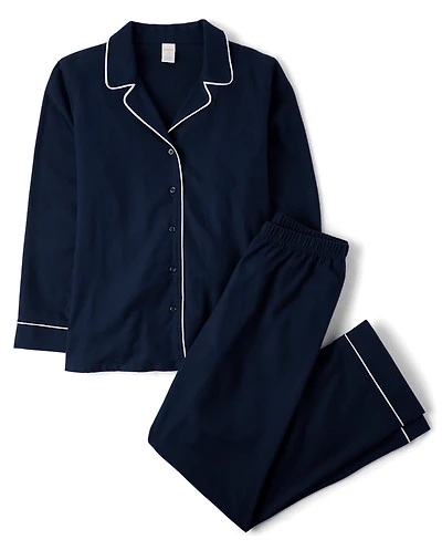Pyjamas en flanelle contrastée assortis pour toute la famille