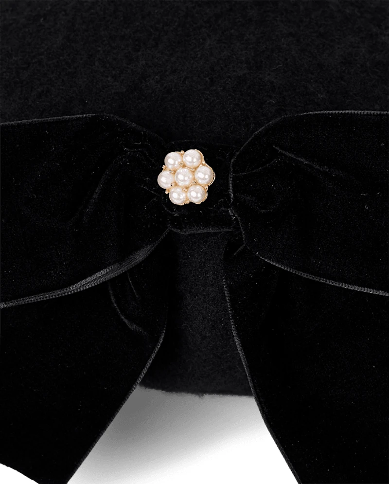 Girls Bow Beret - Petit Paris