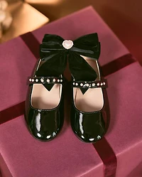 Girls Faux Pearl Ballet Flats - Petit Paris