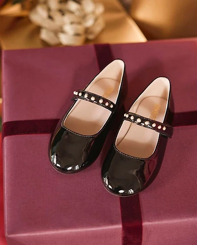 Girls Faux Pearl Ballet Flats - Petit Paris