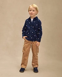 Kids Corduroy Pull On Relaxed Cargo Pants