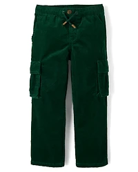 Kids Corduroy Pull On Relaxed Cargo Pants