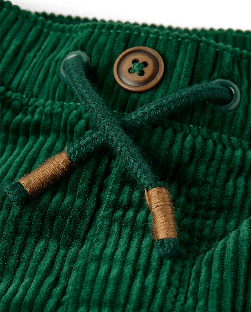 Kids Corduroy Pull On Relaxed Cargo Pants