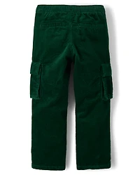 Kids Corduroy Pull On Relaxed Cargo Pants