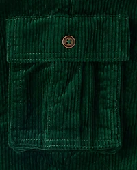 Kids Corduroy Pull On Relaxed Cargo Pants