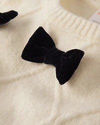 Girls Bow Sweater - Petit Paris