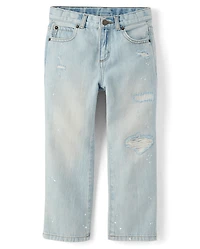 Jeans baggy pour enfants avec éclaboussures de peinture déchirées - Driftwood Bay