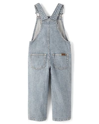 Kids Railroad Striped Denim Overalls - Driftwood Bay