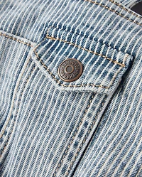Kids Railroad Striped Denim Overalls - Driftwood Bay