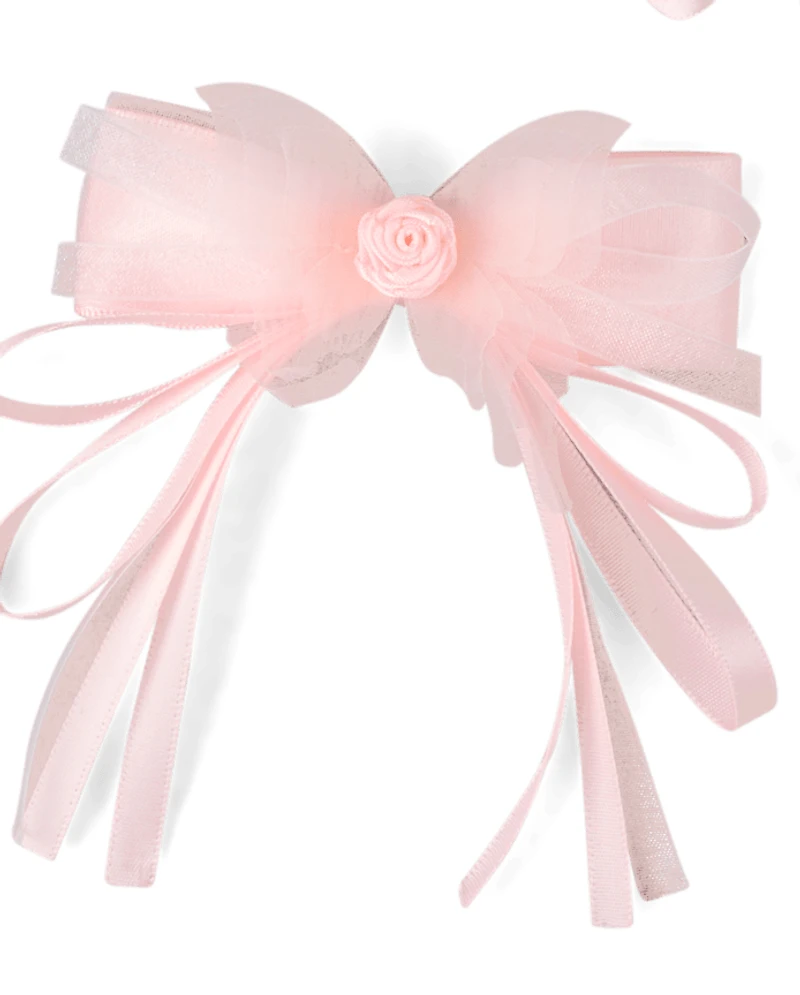 Girls Floral Bow 3-Piece Hair Set - Enchanted Garden