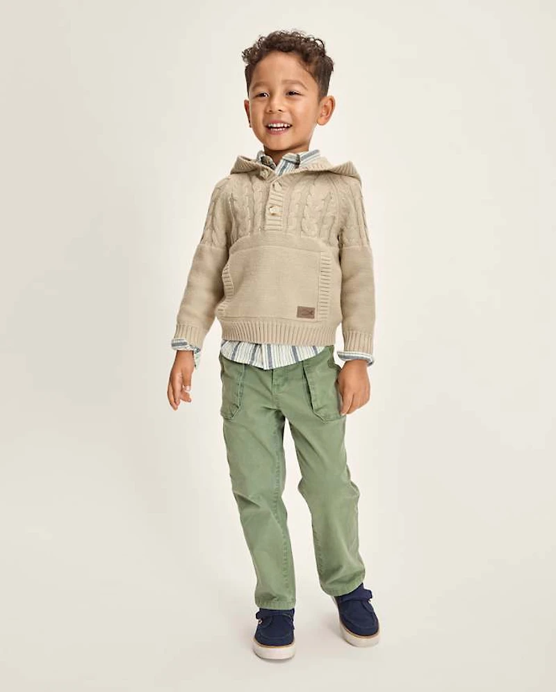 Boys Garment Dyed Cargo Pants