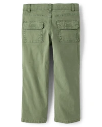 Boys Garment Dyed Cargo Pants