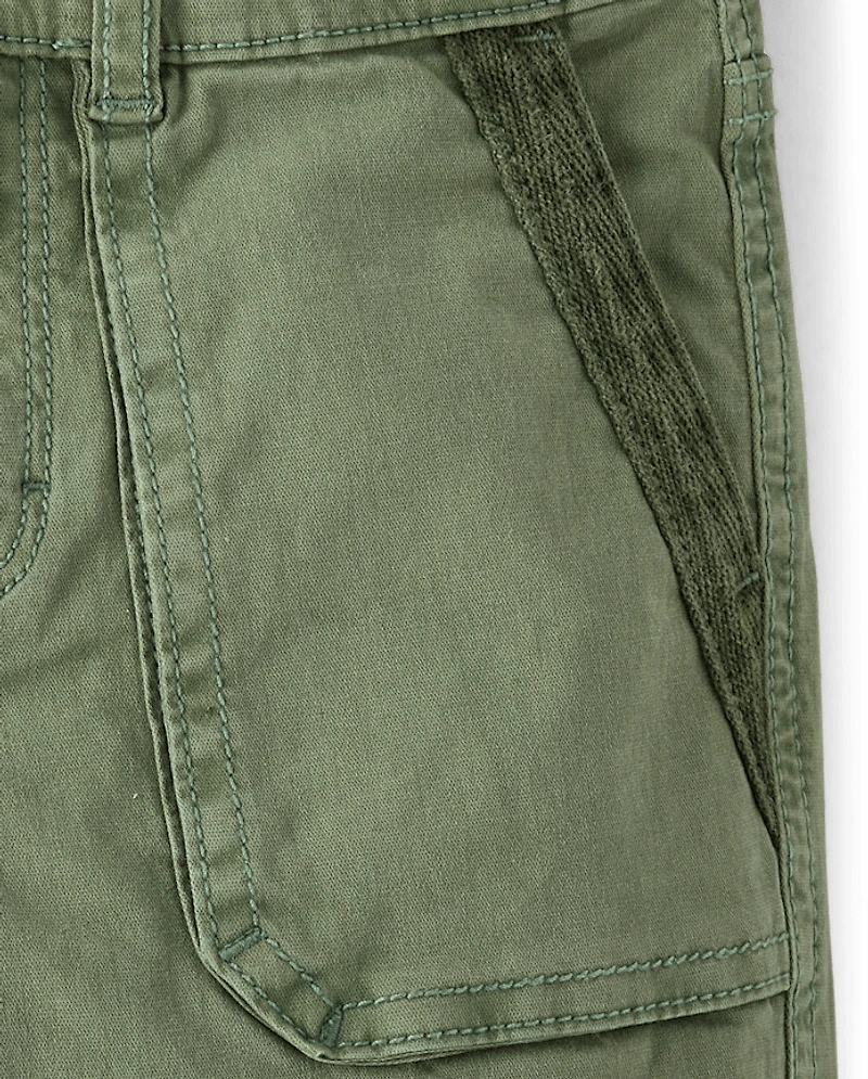 Boys Garment Dyed Cargo Pants