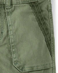 Boys Garment Dyed Cargo Pants