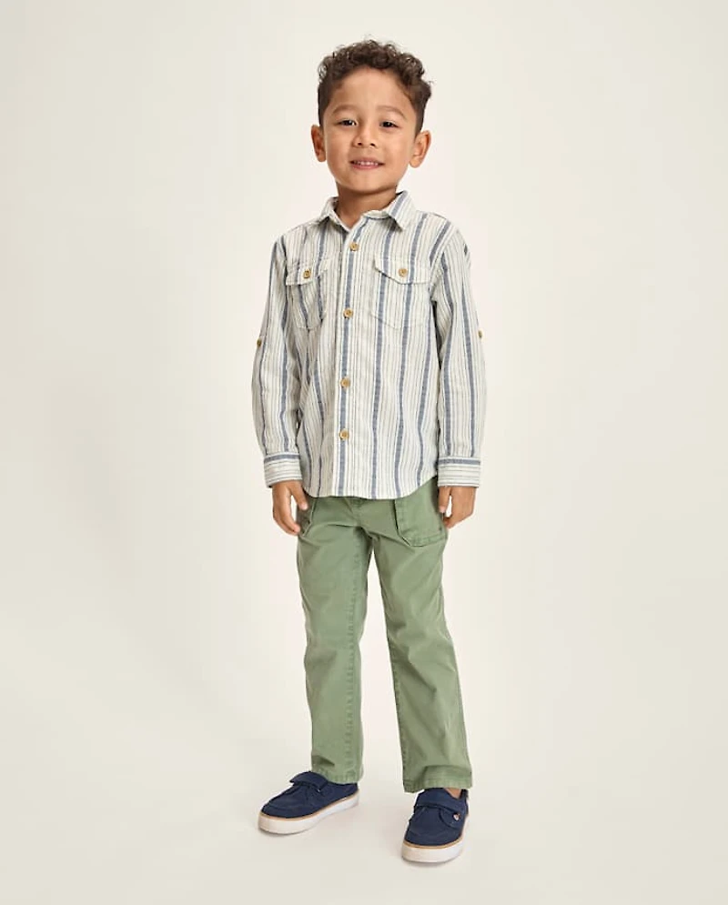 Boys Garment Dyed Cargo Pants