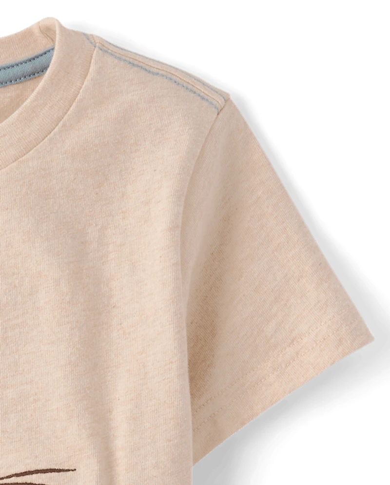 Boys Embroidered Bunny Top - Enchanted Garden