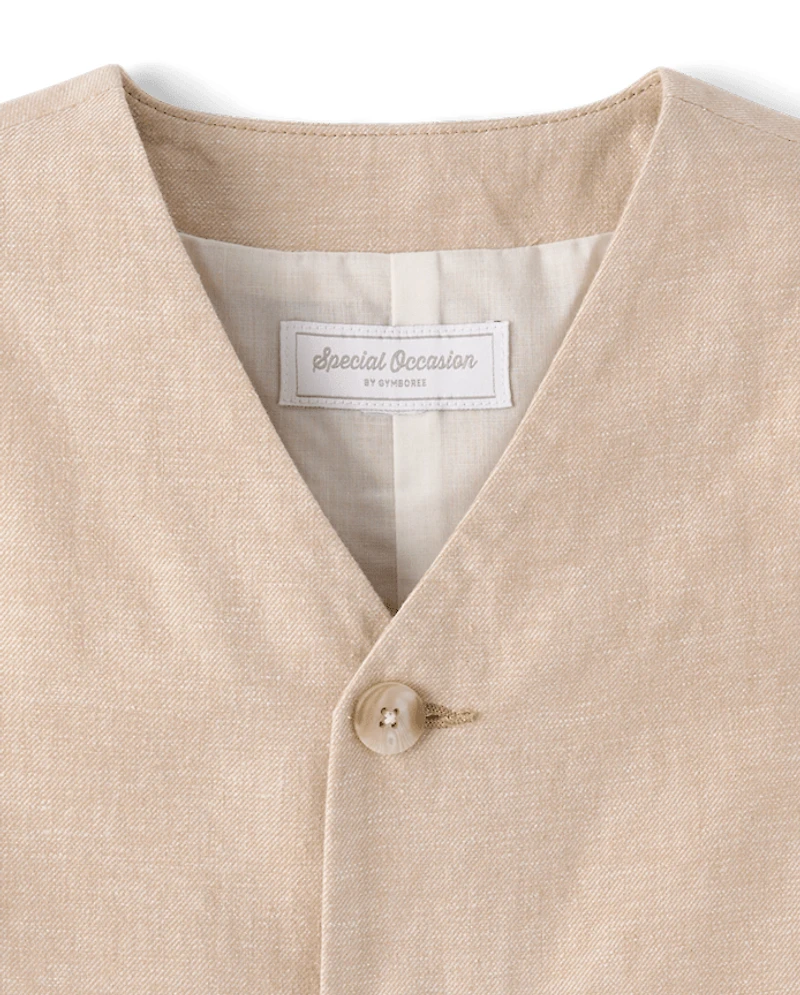 Gilet en lin mélangé pour garçon - Occasions spéciales