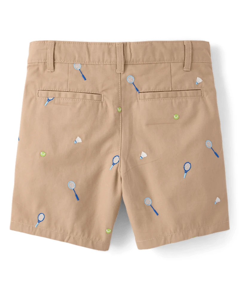 Boys Embroidered Sports Chino Shorts - Club House