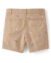 Boys Embroidered Sports Chino Shorts - Club House