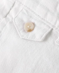 Boys Linen-Blend Roll Cuff Chino Pants