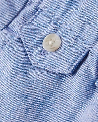 Boys Linen-Blend Roll Cuff Chino Pants