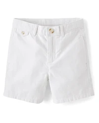Boys Linen-Blend Chino Shorts