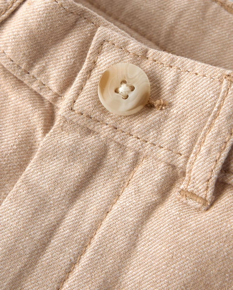 Boys Linen-Blend Chino Shorts