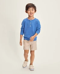 Boys Linen-Blend Chino Shorts