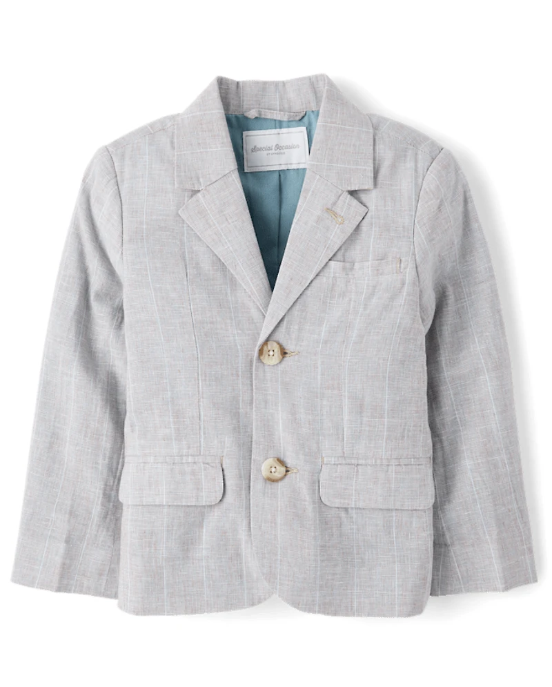 Blazer rayé en lin mélangé pour garçon - Occasions spéciales