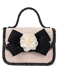 Girls Bow Tweed Bag - Petit Paris