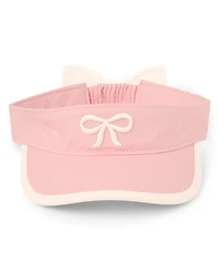 Girls Embroidered Bow Visor Hat - Club House