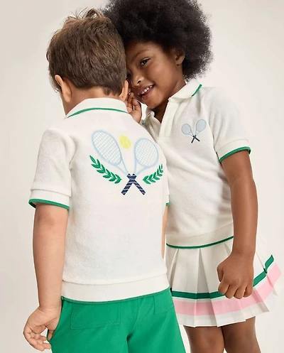 Kids Embroidered Tennis Terry Polo - Club House
