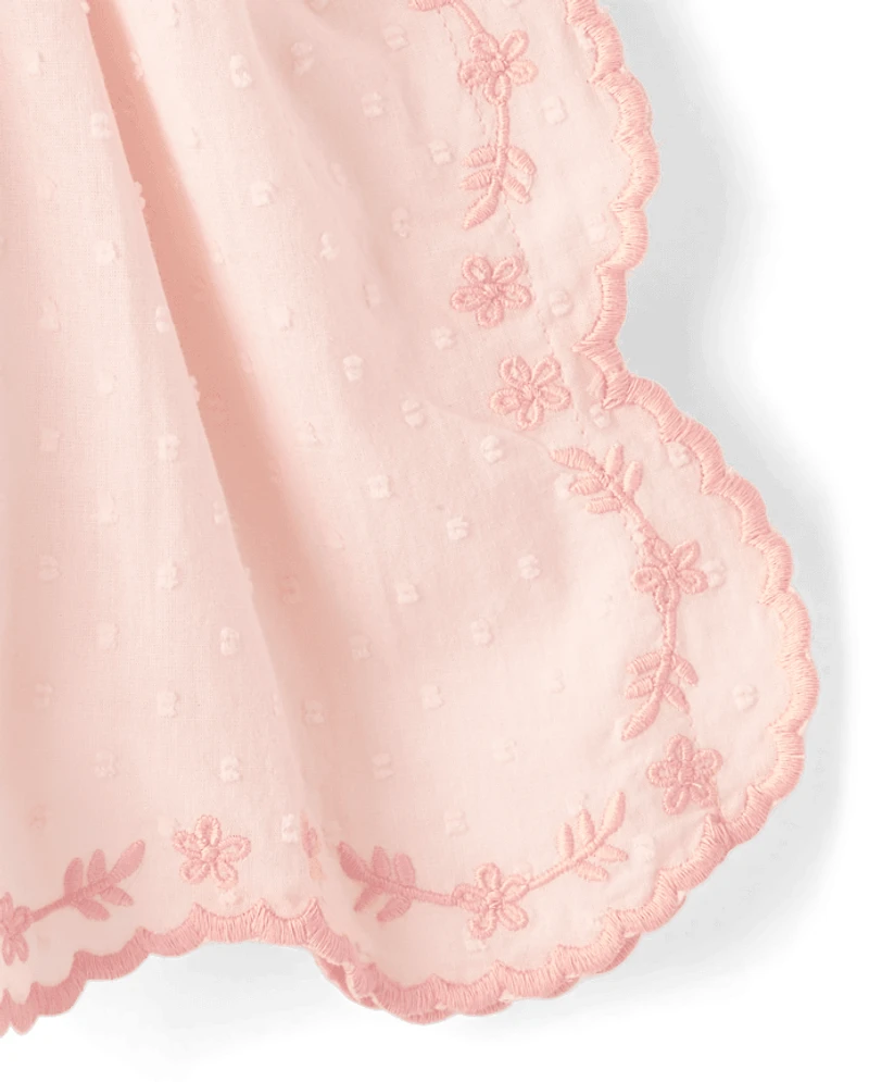 Girls Scalloped Eyelet Clip Dot Cover-Up - Swim Shop
