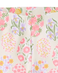 Girls Floral Easter Egg Leggings - Enchanted Garden