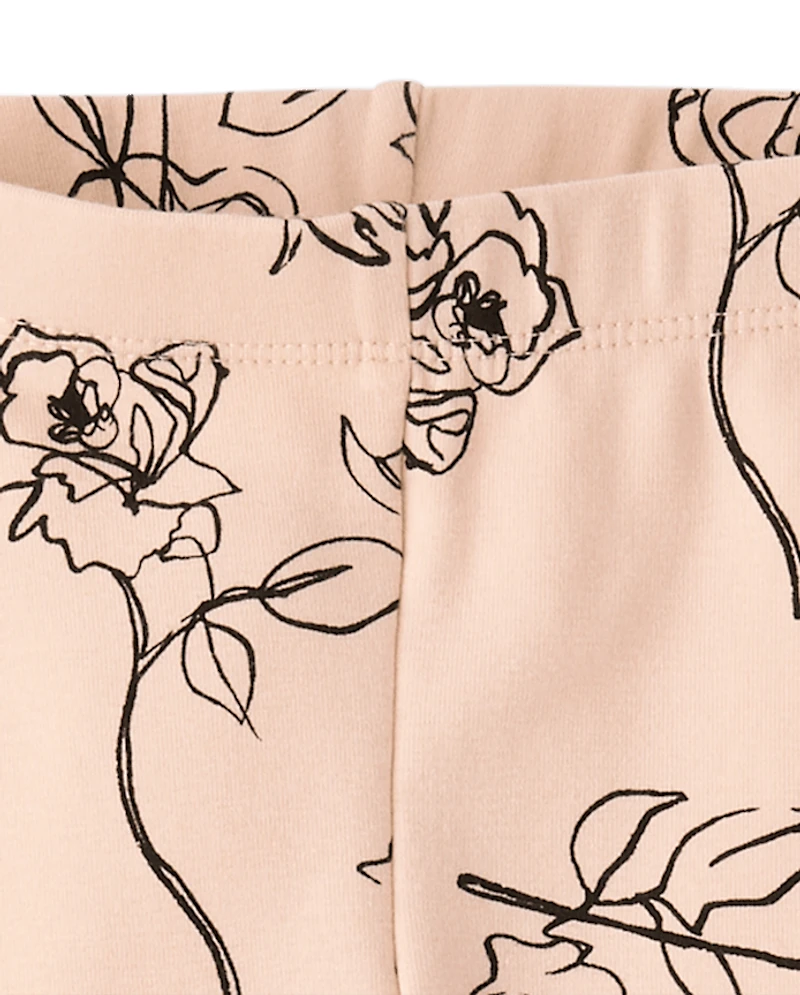 Leggings roses pour filles - Petit Paris