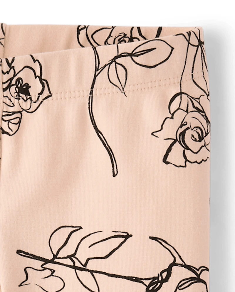 Leggings roses pour filles - Petit Paris