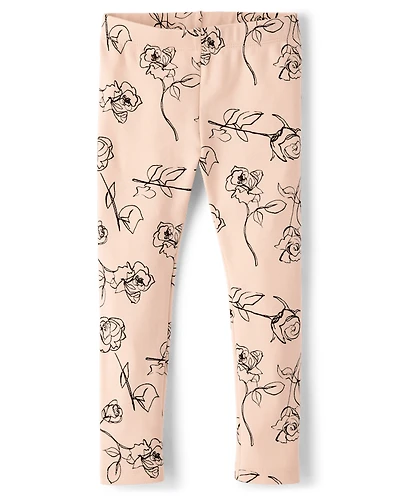 Leggings roses pour filles - Petit Paris
