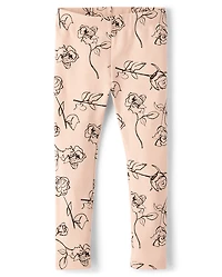 Leggings roses pour filles - Petit Paris