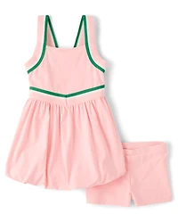 Robe bulle rayée à séchage rapide pour filles