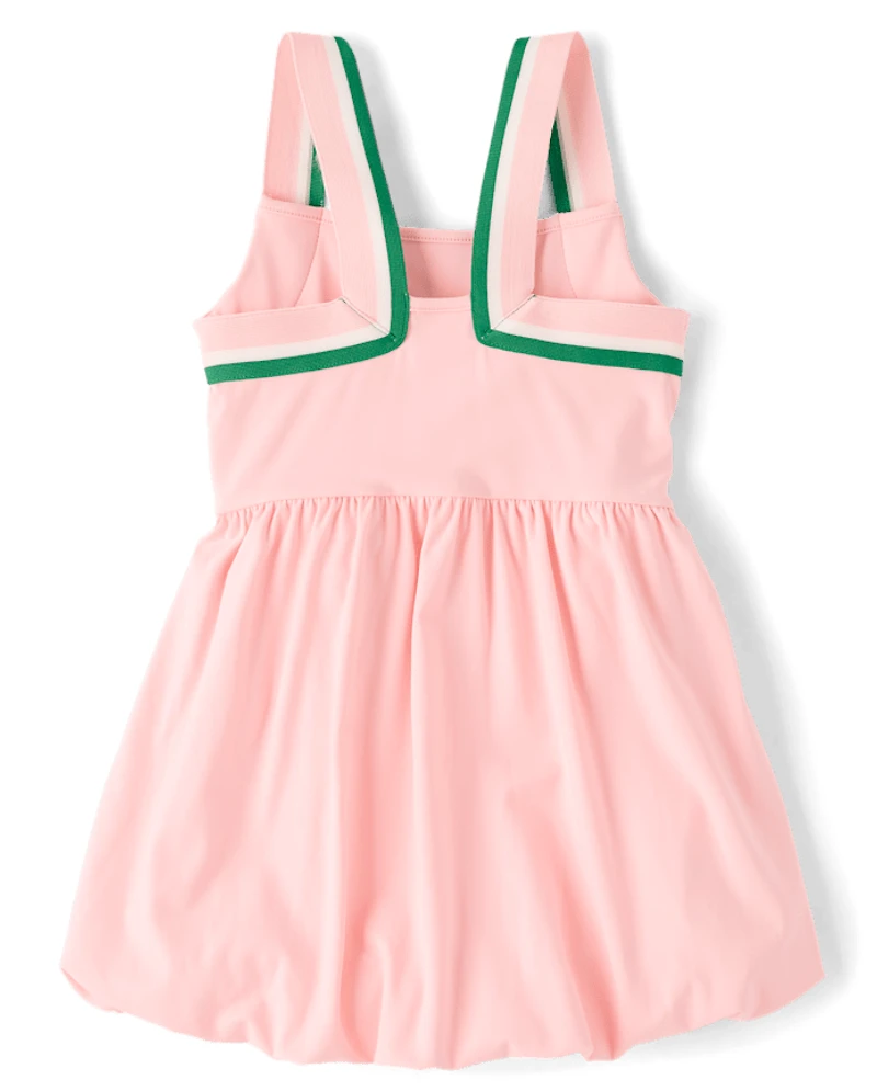 Girls Quick Dry Striped Active Bubble Dress