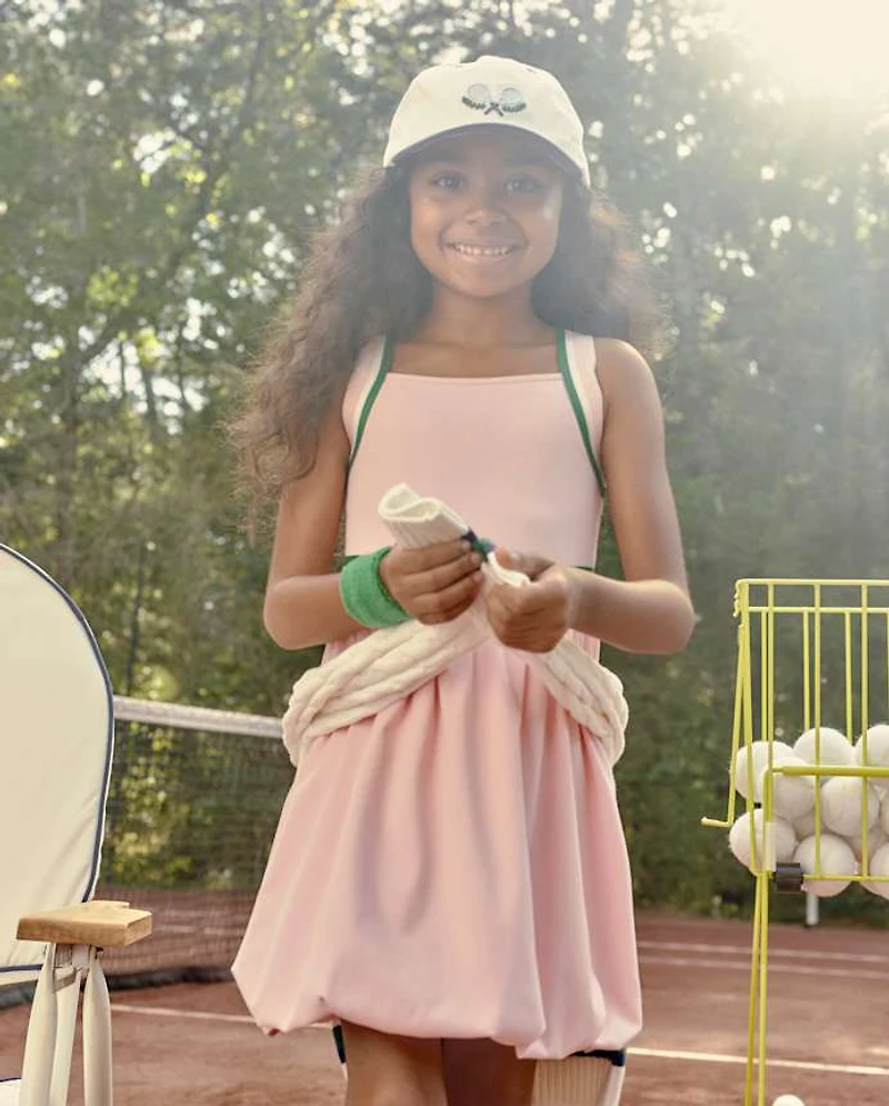 Girls Quick Dry Striped Active Bubble Dress