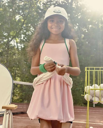 Girls Quick Dry Striped Active Bubble Dress