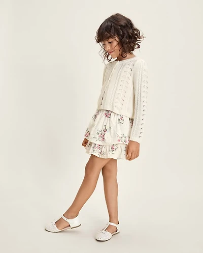 Girls Floral Eyelet Tiered Skort - Enchanted Garden