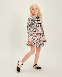 Girls Leopard Ruffle Skort - Petit Paris