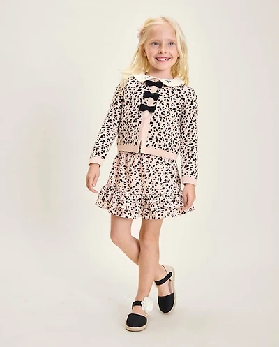 Girls Leopard Ruffle Skort - Petit Paris
