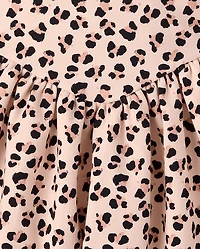 Robe bouffante léopard à nœud papillon pour fille - Petit Paris
