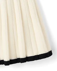 Robe pull plissée contrastée pour fille - Petit Paris