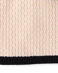Jupe pull en faux tweed contrastée pour fille - Petit Paris