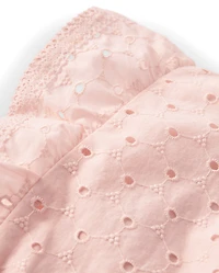 Girls Flutter Eyelet Tiered Dress - Enchanted Garden
