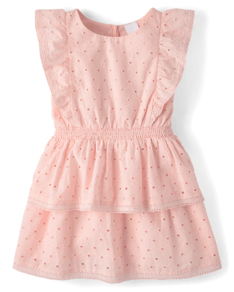 Robe à volants en œillets pour fille - Jardin enchanté